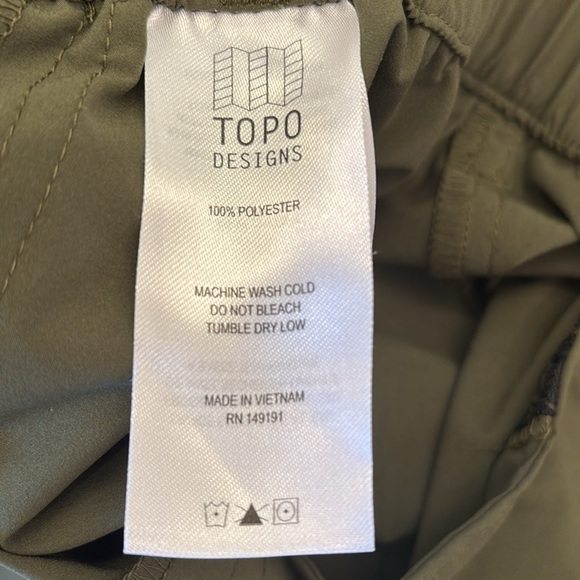 Men's Topo Designs River Shorts in Olive, Size M - Picture 4 of 7